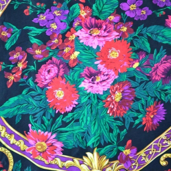 Vtg Adrienne Vittadini  Floral Scarf - Picture 3 of 8